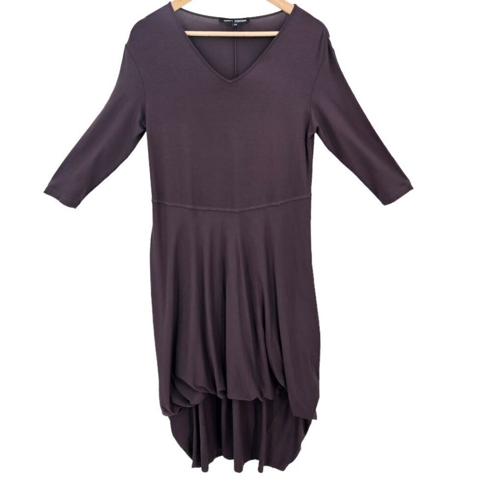 GEN By Figen Özdenak Womens European 38 Lagenlook Grey Bubble Hem Dress